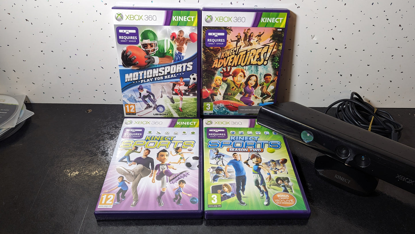 Official Xbox 360 Kinect Sensor Bundle With 4 Kinect Games