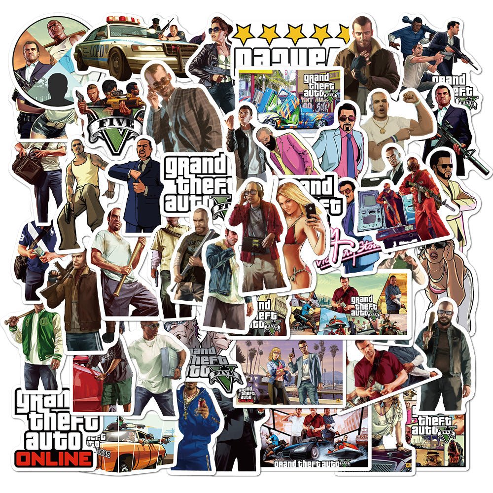 5x GTA Stickers NEW - Gamers Delight online