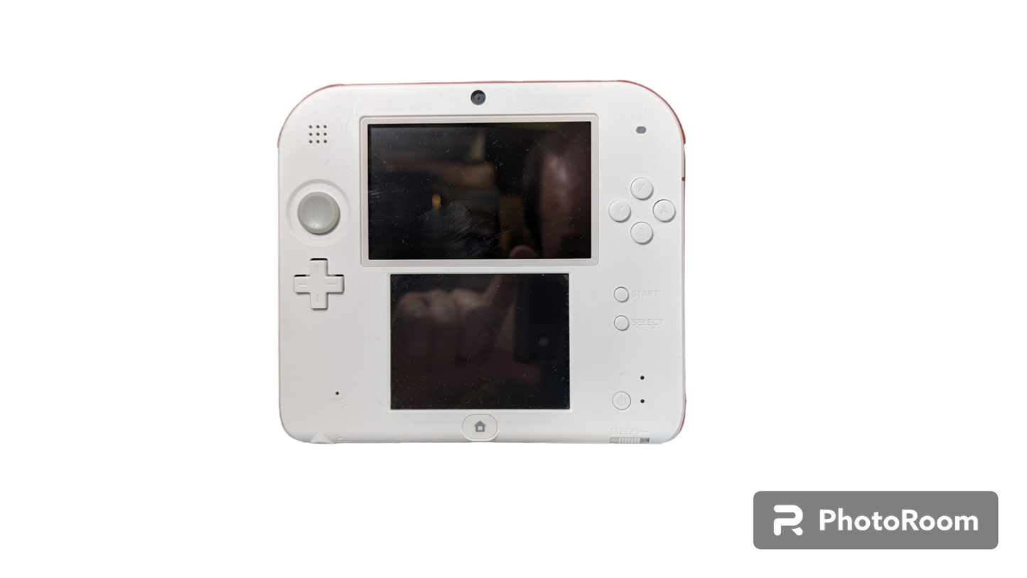 Nintendo 2DS in white and red