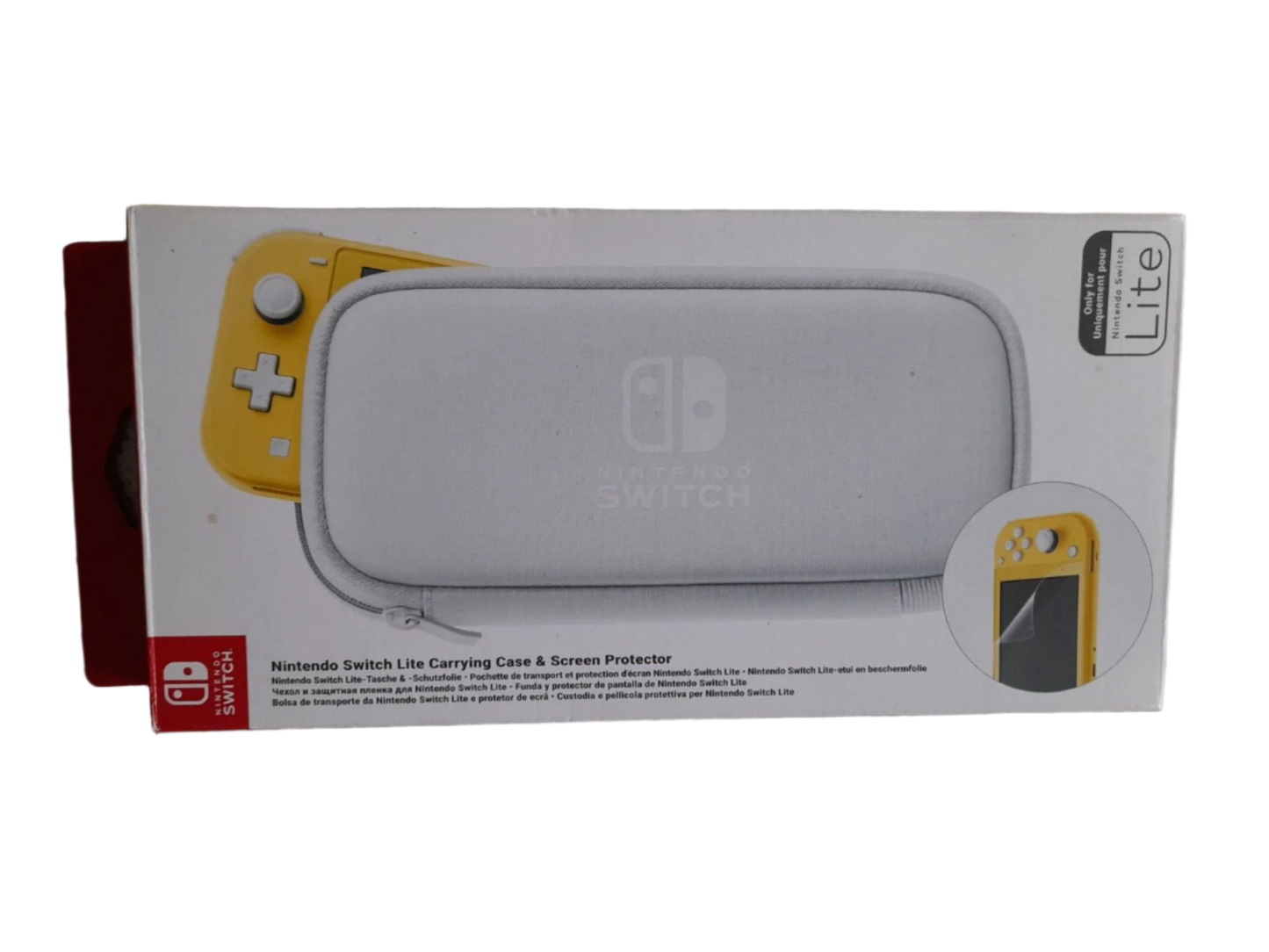 Nintendo Switch lite Carrying Case & Screen Protector White
