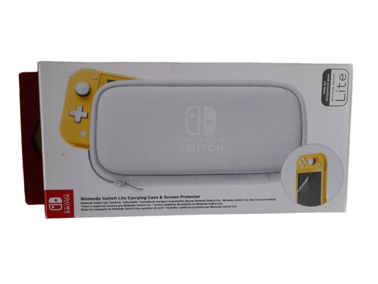 Nintendo Switch lite Carrying Case & Screen Protector White